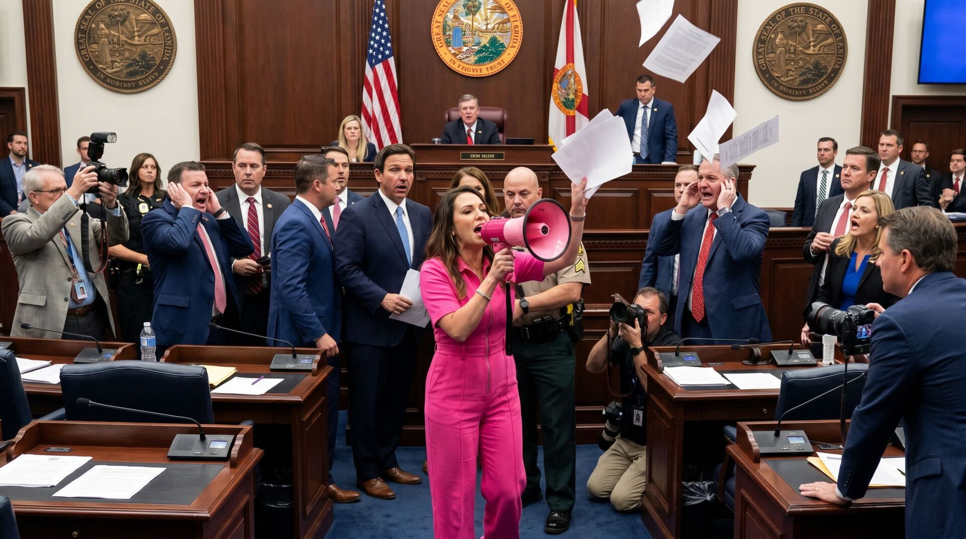 A Florida Democrat Grabbed A Bullhorn And Went on an UNHINGED Meltdown Over State Republicans Stopping Democrats Election Scheme